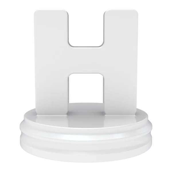 Abstract white letter H — Stock Photo, Image