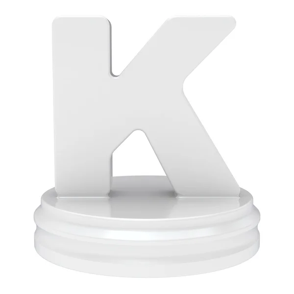 Letra branca abstrata K — Fotografia de Stock