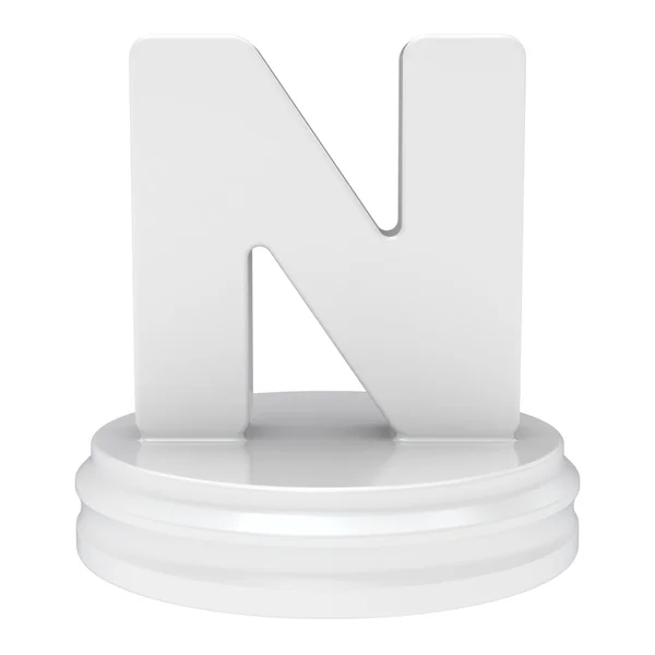 Абстрактная белая буква N — стоковое фото