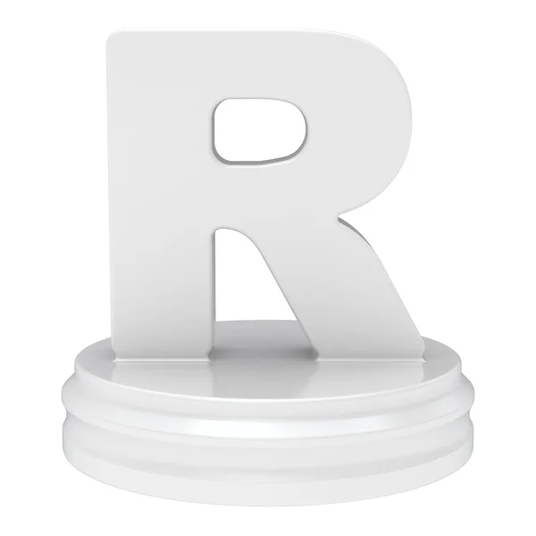 Abstract white letter R — Stock Photo, Image