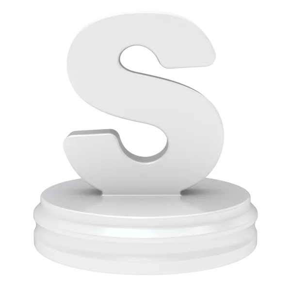Abstract white letter S — Stock Photo, Image