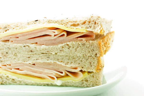 Mortadella szendvics — Stock Fotó