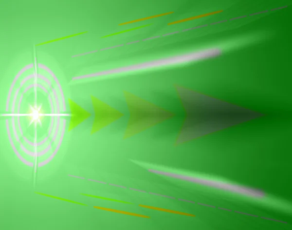 矢印の付いた抽象のデジタル緑の背景 — ストック写真