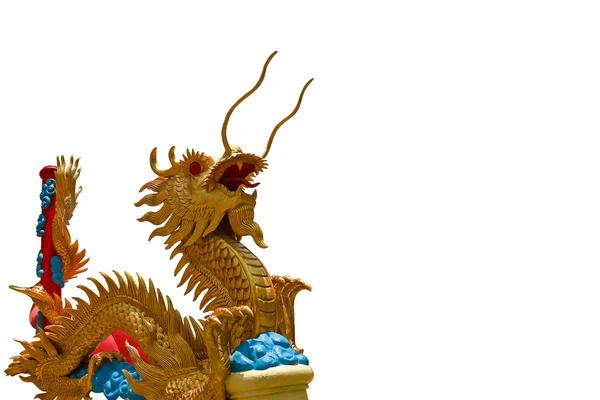 Golden dragon statue — Stock Photo, Image