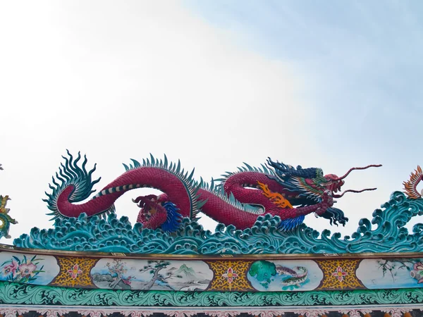 Červený čínský drak — Stock fotografie