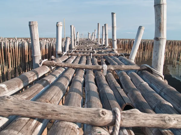 Bambus most — Zdjęcie stockowe
