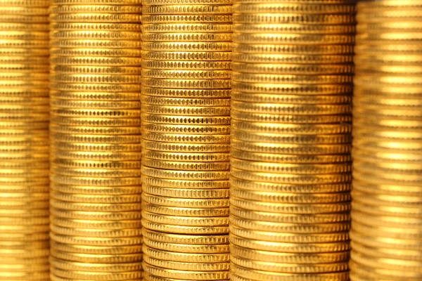 Coins from yellow metal — Stock Photo, Image