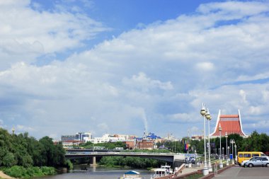 View of the central part of Omsk clipart