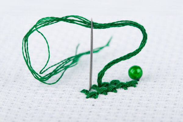 Cross-stitch closeup