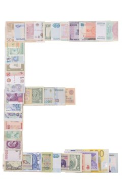 para üzerinden e harfi