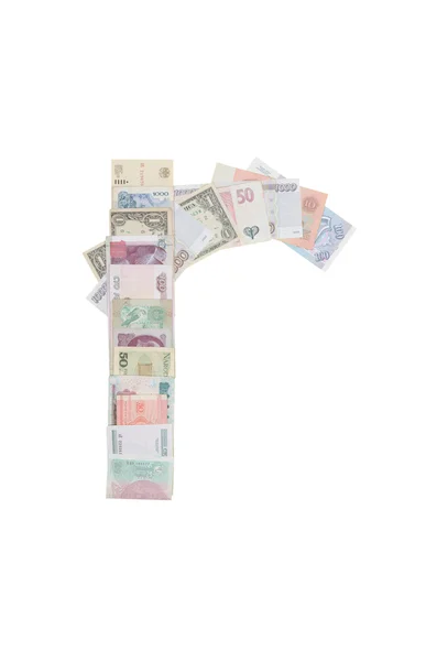 Lettera R dal denaro — Foto Stock