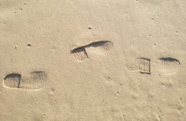 Shoeprints on Sand clipart