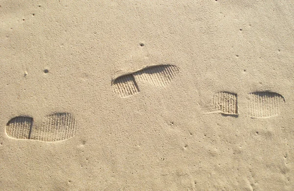 Shoeprints on Sand — Stock Photo, Image