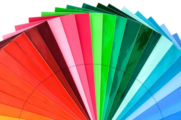 Renk renk örneği yelpaze kesme — Stok fotoğraf