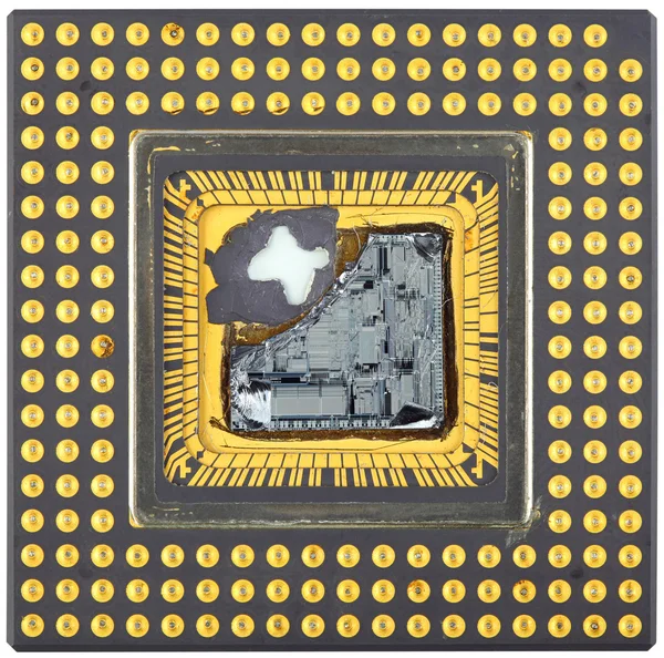 Uszkodzony procesor jednostki — Zdjęcie stockowe
