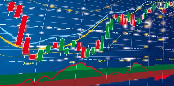 Diagrama gráfico Forex — Vetor de Stock