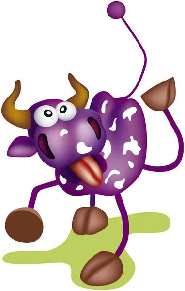 Vaca púrpura — Vector de stock