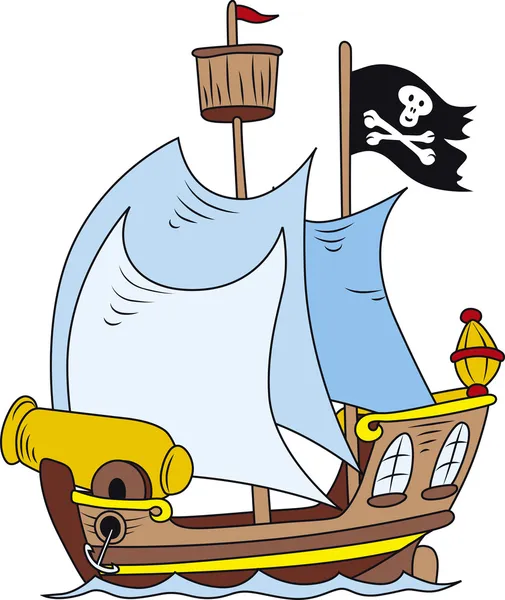 Пиратский корабль — стоковый вектор
