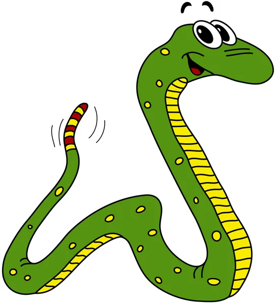 Serpiente verde — Vector de stock