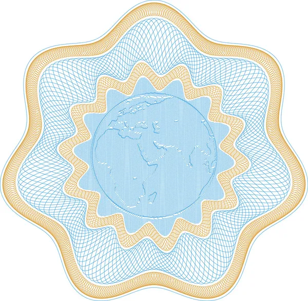 Reliéfní globe rosetta — Stockový vektor