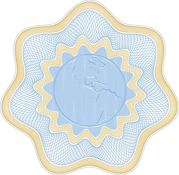 Roseta globo en relieve — Archivo Imágenes Vectoriales