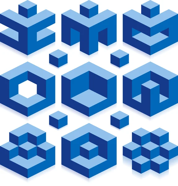 Cubes borgs — Image vectorielle