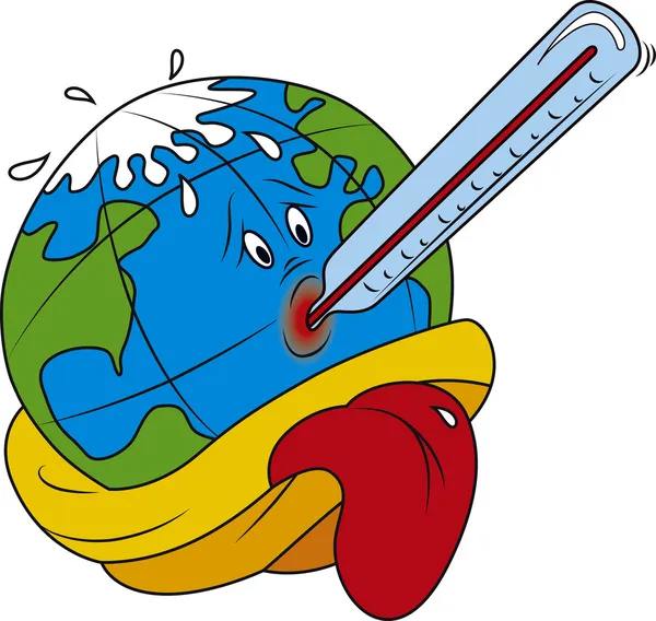 地球温暖化 — ストックベクタ