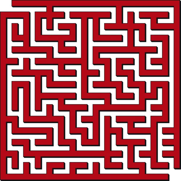 Quadratisches Labyrinth — Stockvektor