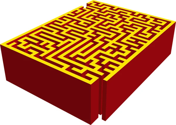 3D maze — Stock Vector