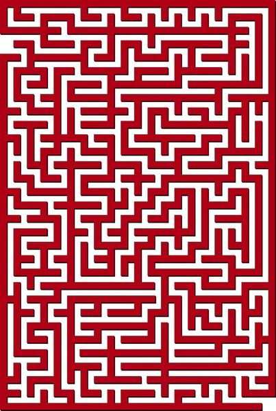 Labirinto vermelho — Vetor de Stock