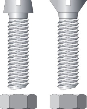 Two screws clipart