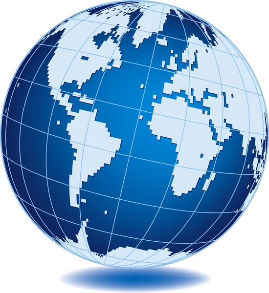 Globe pixel — Image vectorielle