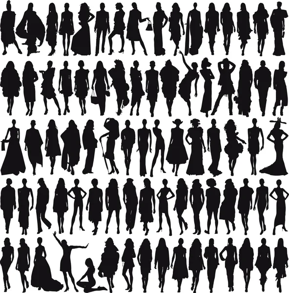 Modèles féminins — Image vectorielle