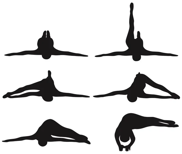 Yoga practice — Stock Vector