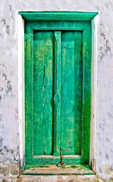 Az ősi thai stílusú ajtó — Stock Fotó