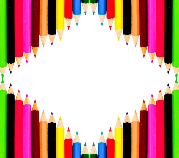 Die Farbe der Bleistifte isoliert auf weißem Hintergrund — Stockfoto