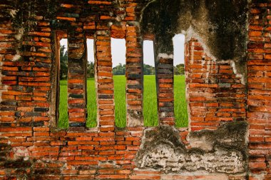 Buda berbat durum ve wat mahathat yapılan ayuttha Tapınağı