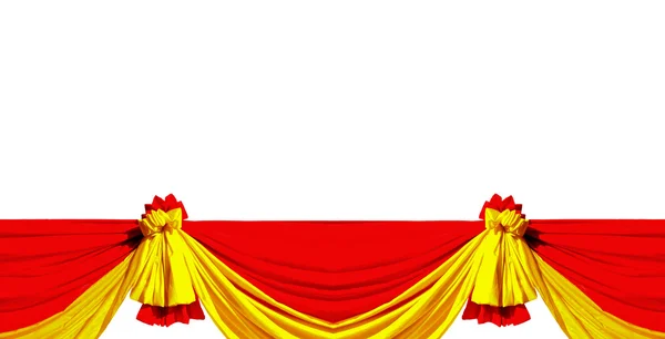 Das rote und gelbe Band isoliert auf weißem Hintergrund — Stockfoto