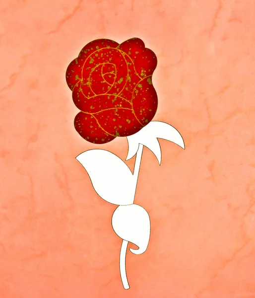 Керамическая текстура красной розы — стоковое фото
