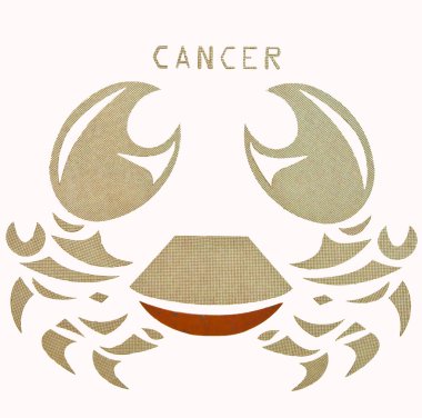 The Ceramic of zodiac cancer clipart