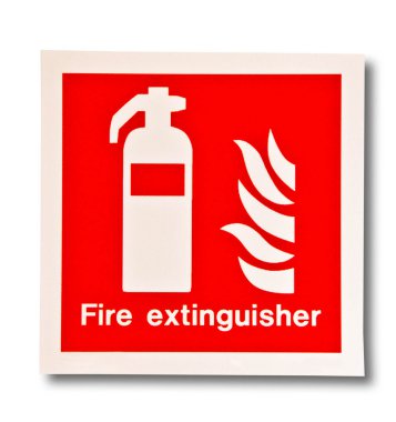 The Symbol of fire extinguisher isolated on white background clipart