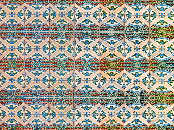 O colorido de fundo antigo piso de cerâmica — Fotografia de Stock