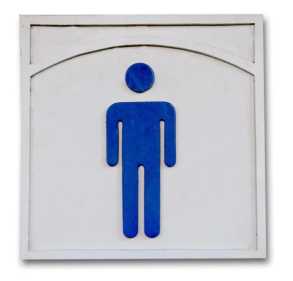 Le signe des toilettes publiques pour les hommes — Photo