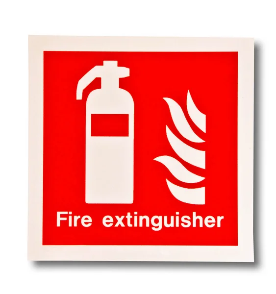 The Symbol of fire extinguisher isolated on white background — Stock Photo, Image