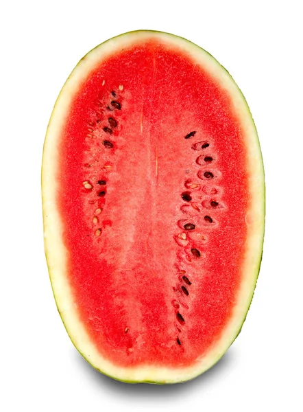 Färskt vattenmelon isolerad på vit bakgrund — Stockfoto