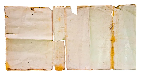 La vecchia carta isolata su sfondo bianco — Foto Stock