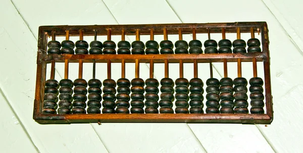Vintage abacus på trä bakgrund — Stockfoto