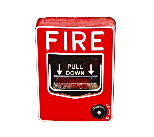 The Fire alarm isolated on white background — Stock Photo, Image
