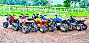 The All terrain vehicles ready to hit the trails clipart