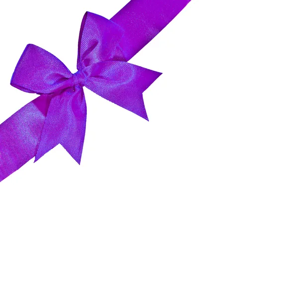 The Purple ribbon isolated on white background — Stock Photo, Image